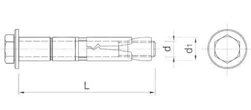 Анкер болт SafetyPlus с потайной головкой Rawlplug